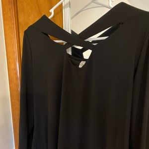Black NY Collection cross front blouse